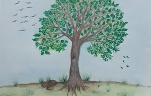 How to Draw a Neem Tree