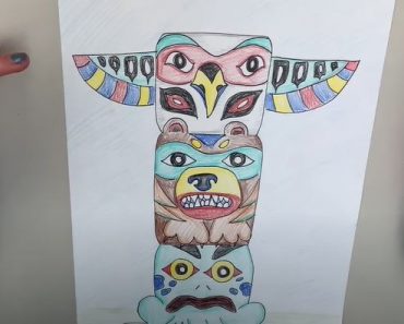 How to Draw a Totem Pole Step by Step