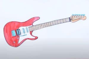 How to Draw an Electric Guitar Step by Step