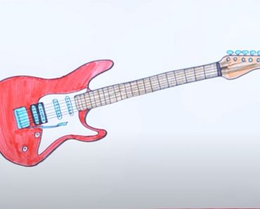 How to Draw an Electric Guitar Step by Step