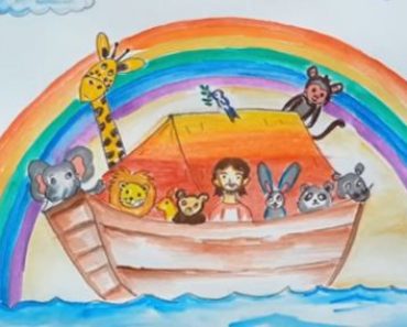 How to draw Noah’s Ark with Animals