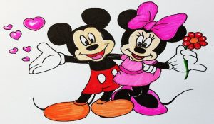 Mickey and Minnie Drawing