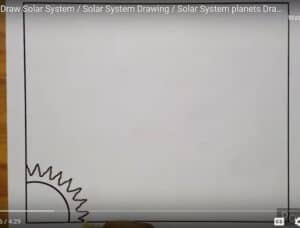 A step-by-step guide on how to draw a solar system, illustrating the process from basic shapes to detailed planets and planets in space.