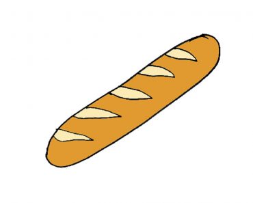 How to Draw a Baguette (French Bread)