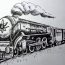 How to Draw a Steam Train for Beginners