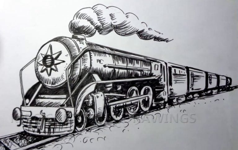 Draw A Simple Train How to Draw a Steam Train step by step