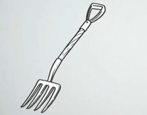 How to draw A Pitchfork