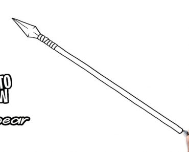 How to draw A Spear Step by Step
