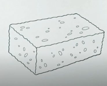 How to draw A Sponge Step by Step