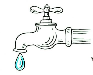 How to draw A Tap Water Step by Step