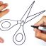 Scissors Drawing Step by Step Tutorial
