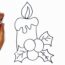 How to Draw Christmas Candle Step by Step