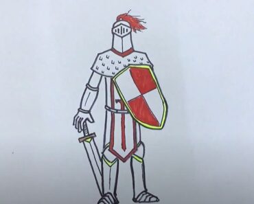 How to Draw a Crusader Knight Step by Step