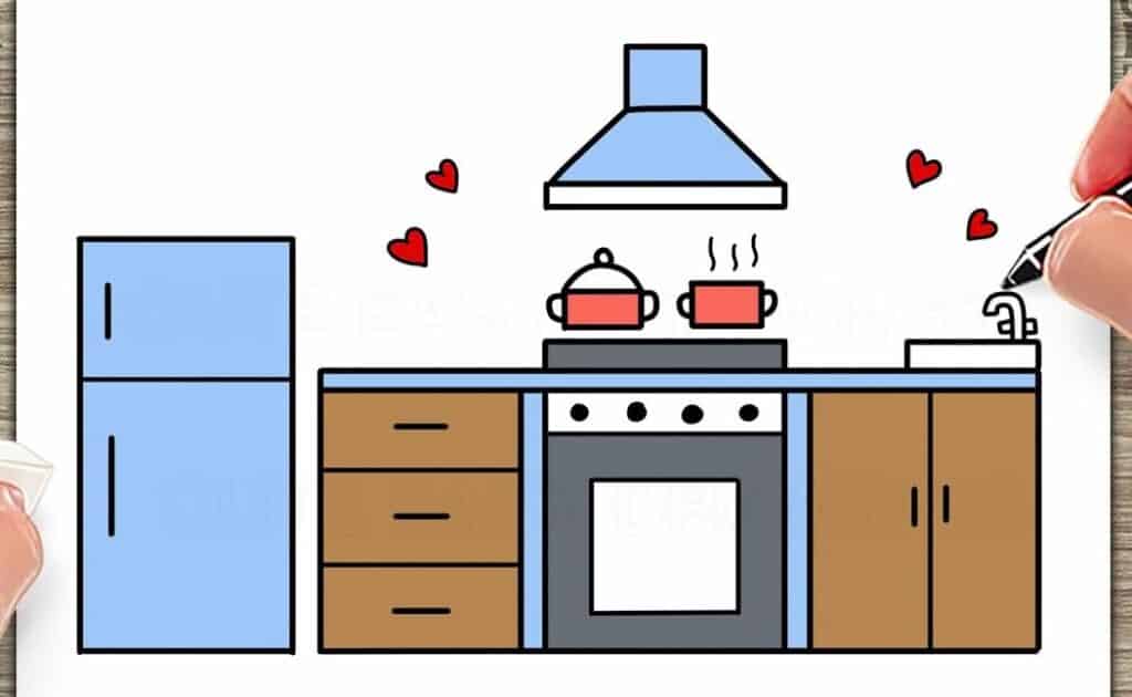 How to Draw a Kitchen