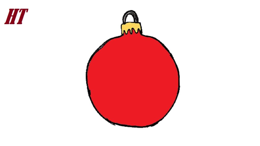 How to draw a christmas ornament Easy