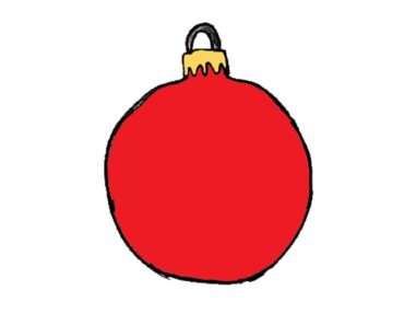 How to draw a christmas ornament Easy