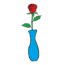How to draw a rose in a vase Step by Step