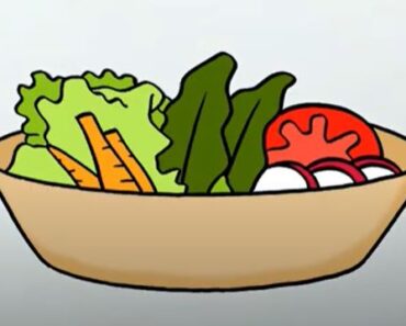 How to Draw a Salad Step by step