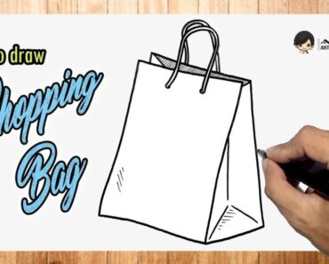 How to Draw a Shopping Bag Step by Step