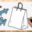 How to Draw a Shopping Bag Step by Step