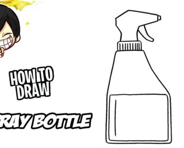 How to Draw a Spray Bottle Step by Step