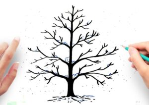 How to Draw a Winter Tree