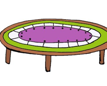 How to draw a Trampoline Step by Step