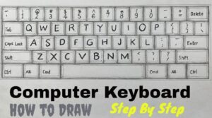 How to draw a computer keyboard