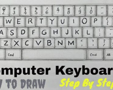 How to draw a Computer Keyboard Step by Step