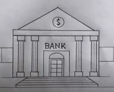 How to Draw a Bank Step by Step