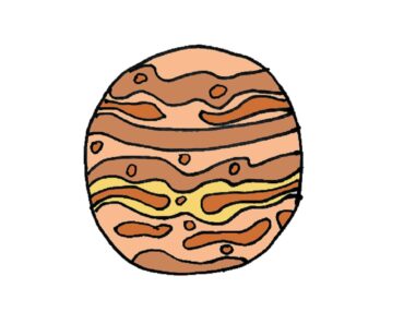 How to draw Jupiter Step by Step