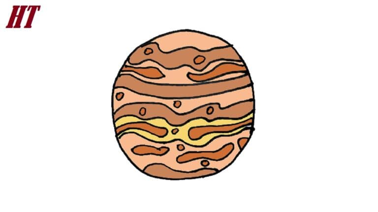 How to draw Jupiter Step by Step