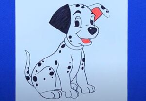How to Draw a Dalmation Dog