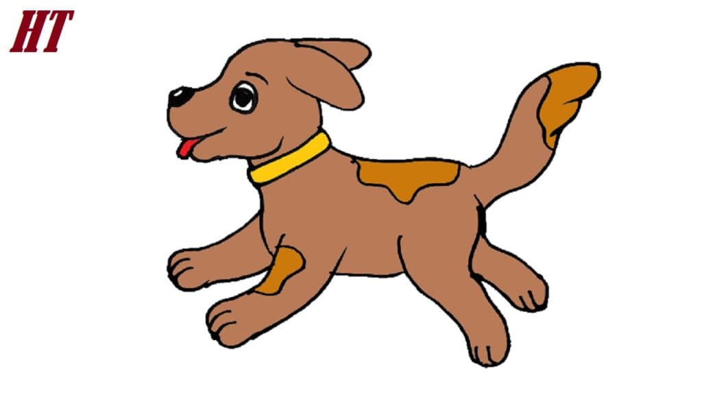 How to draw a Running Dog