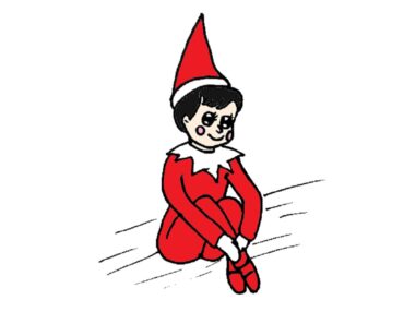How to draw elf on the shelf Step by Step