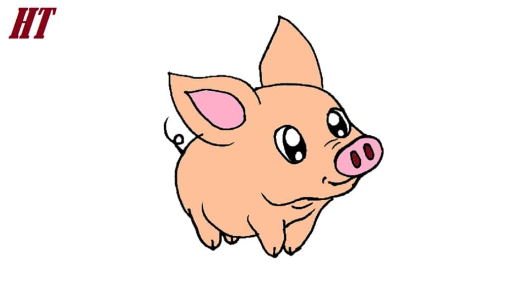 How to Draw a Simple Pig