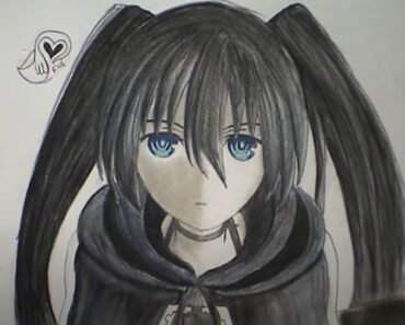 How to Draw Black Rock Shooter (Anime Girl Drawing)