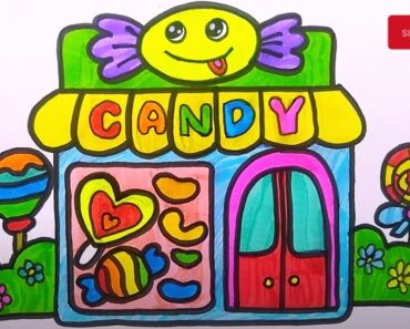 Candy Shop Drawing Step by Step