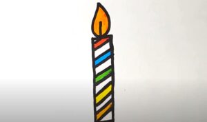 How to Draw a Birthday Candle