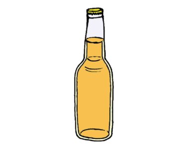 How to draw a Beer Bottle Step by Step