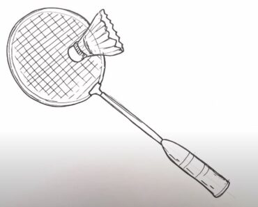 How to Draw a Badminton Step by Step