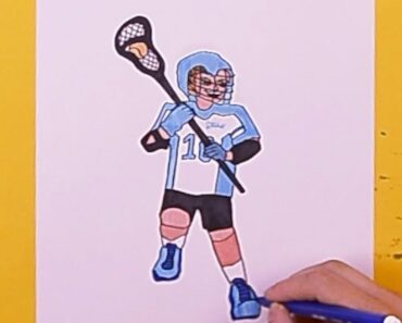 How to Draw a Lacrosse Player Step by Step