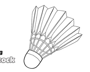 How to Draw a Shuttlecock Step by Step