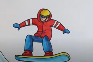 How to Draw a Snowboarder