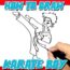 How to draw Karate Step by Step