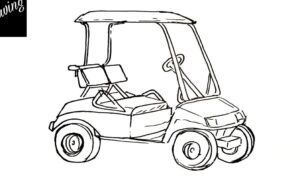 How to draw a Golf Cart