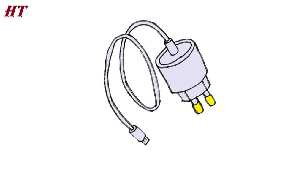 How to draw a Phone charger