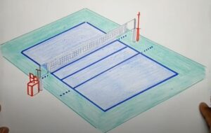 How to draw a Volleyball Court