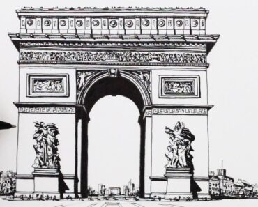 How to Draw Arc De Triomphe Step by Step
