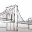 How to Draw Brooklyn Bridge Step by Step